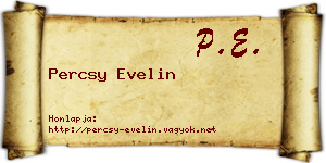 Percsy Evelin névjegykártya