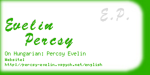 evelin percsy business card